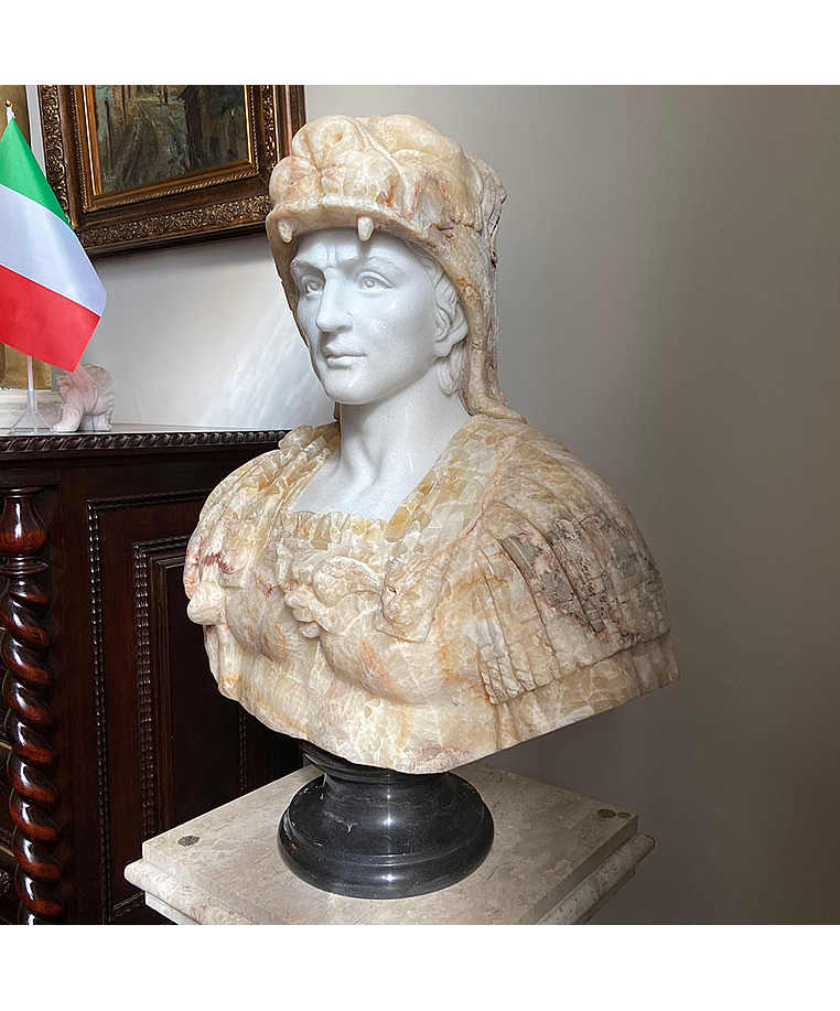 imagem do produto Busto em M�rmore de H�rcules V 80cm - BMP039