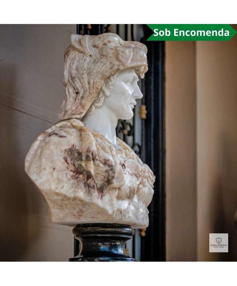 imagem do produto Busto em M�rmore de H�rcules V 80cm - BMP039