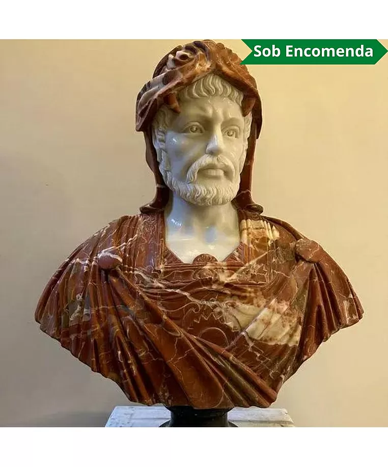 imagem de Busto em Mármore de Hércules VIII 77cm - BMP046