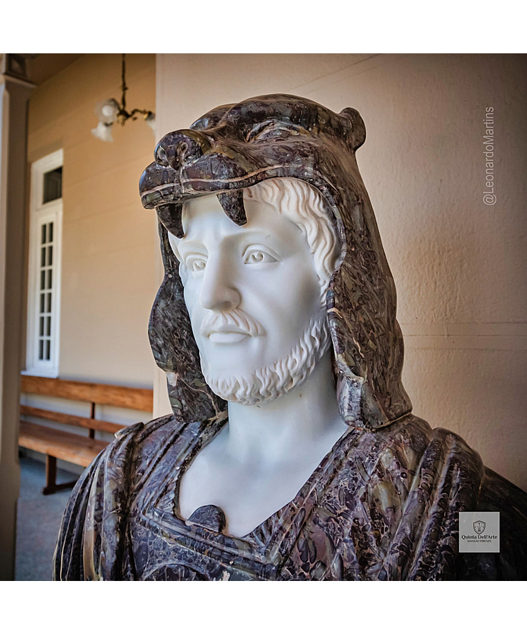 imagem do produto Busto em M�rmore H�rcules VII 83cm BMP043  Escultura Cl�ssica de Alto Padr�o