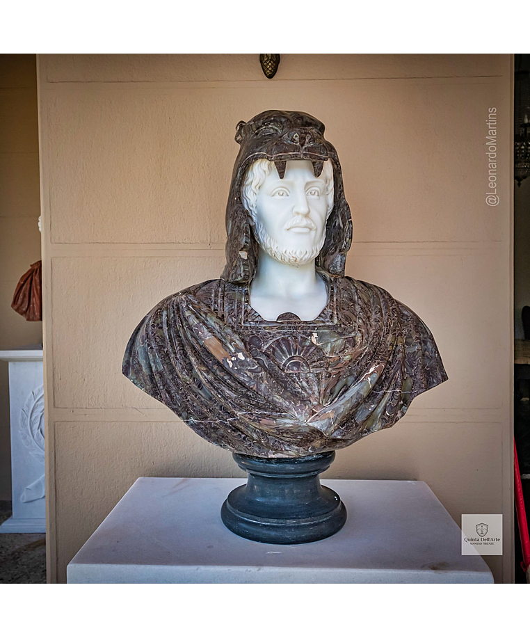 imagem do produto Busto em M�rmore H�rcules VII 83cm BMP043  Escultura Cl�ssica de Alto Padr�o