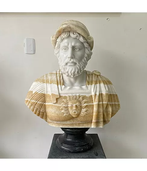 imagem de Busto em Mármore Soldado Romano 78cm - BMP031