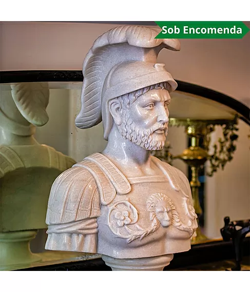 imagem de Busto em Mármore Soldado Romano 79cm - BMP032