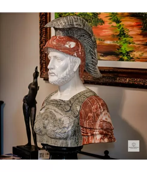 imagem de Busto em Mármore Soldado Romano III 81cm - BMP040