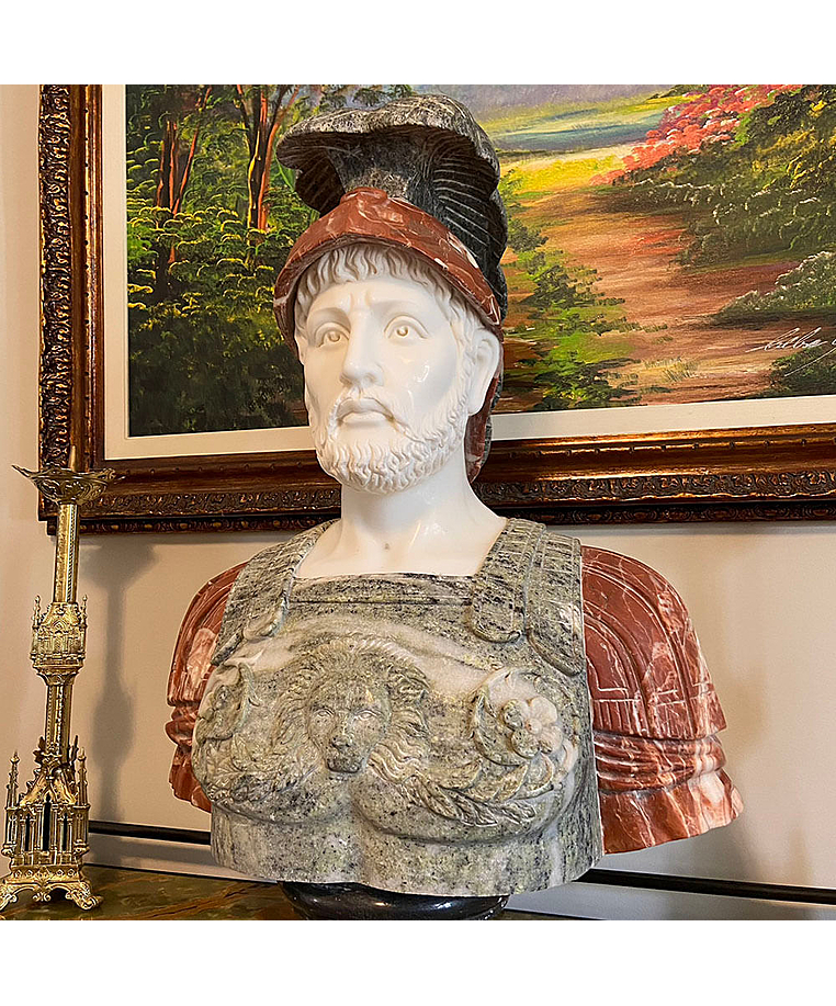 imagem do produto Busto em M�rmore Soldado Romano III 81cm - BMP040