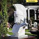 imagem do produto Busto Espartano em M�rmore Branco 82cm BMP072 For�a e Honra
