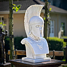 imagem do produto Busto Espartano M�rmore Branco 82cm - BMP072