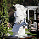 imagem do produto Busto Espartano M�rmore Branco 82cm - BMP072