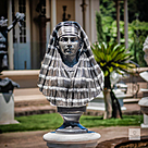 imagem do produto Busto Fara� em M�rmore Preto 87cm BMP063 Escultura Imponente e Sofisticada