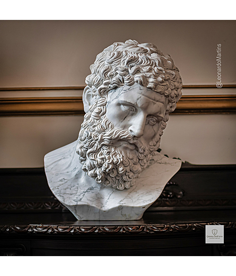 imagem de Busto Hrcules em Mrmore Carrara 50cm - BMP081C