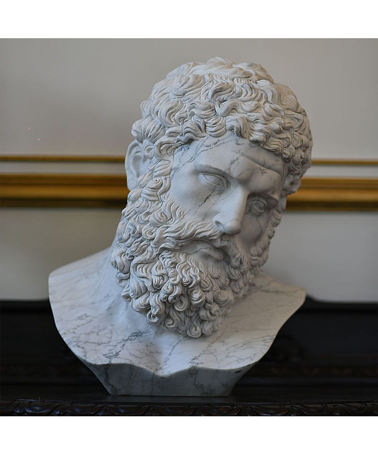 imagem do produto Busto H�rcules em M�rmore Carrara 50cm BMP081C For�a Cl�ssica