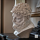 imagem do produto Busto H�rcules em M�rmore Carrara 50cm BMP081C For�a Cl�ssica