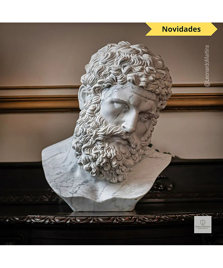 imagem do produto Busto H�rcules em M�rmore Carrara 50cm - BMP081C
