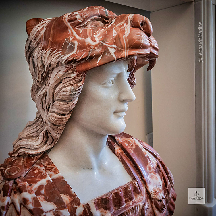 imagem do produto Busto H�rcules III em M�rmore 79cm BMP033 Escultura Cl�ssica Imponente