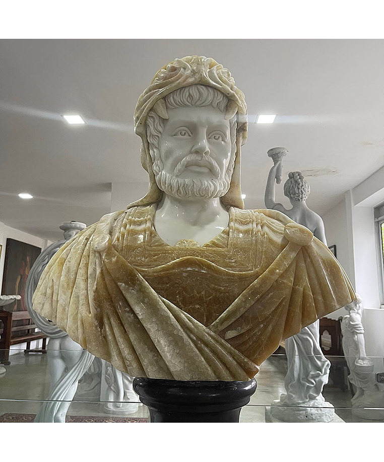 imagem do produto Busto H�rcules IV em M�rmore 80cm BMP036 For�a e Grandiosidade