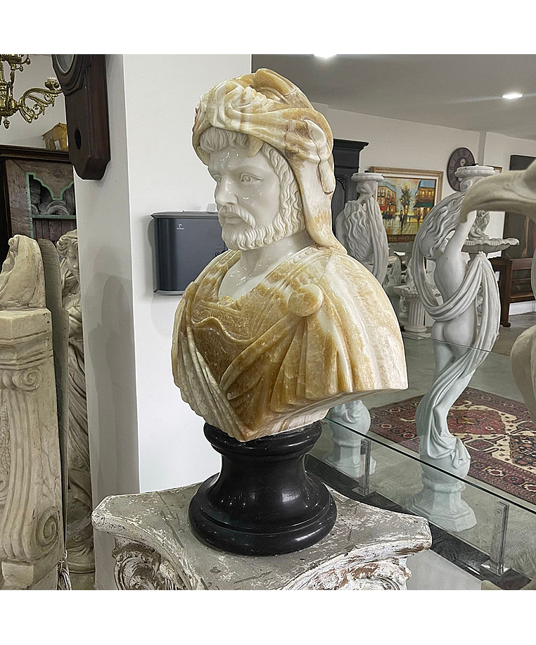 imagem do produto Busto H�rcules IV em M�rmore 80cm BMP036 For�a e Grandiosidade