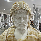 imagem do produto Busto H�rcules IV em M�rmore 80cm BMP036 For�a e Grandiosidade