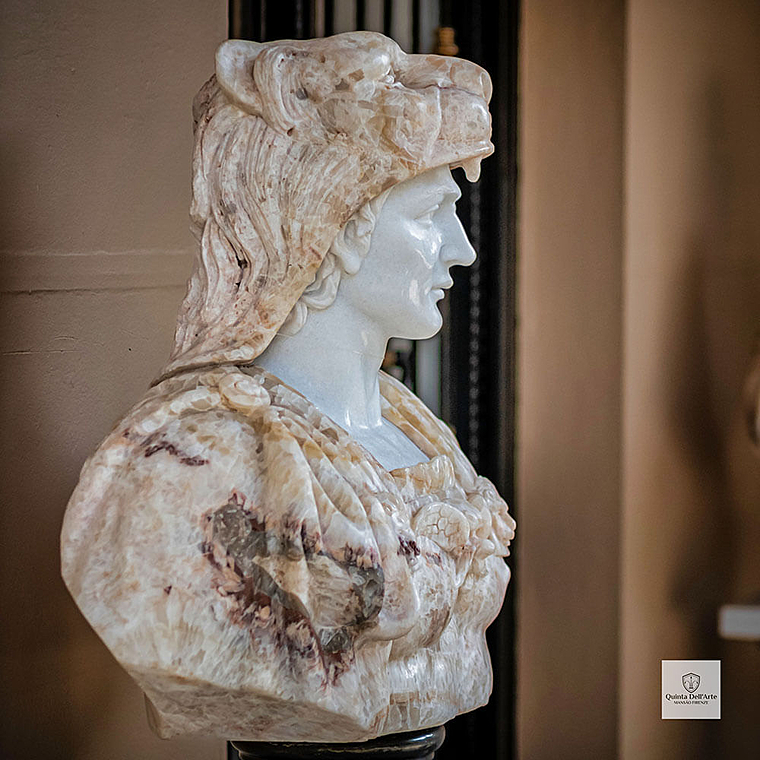 imagem do produto Busto H�rcules V em M�rmore 80cm BMP039 For�a e Impon�ncia Cl�ssica