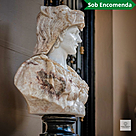 imagem do produto Busto H�rcules V em M�rmore 80cm BMP039 For�a e Impon�ncia Cl�ssica