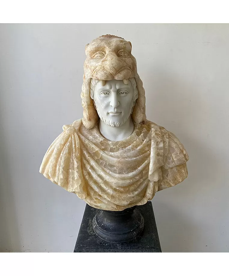 imagem do produto Busto H�rcules VI em M�rmore 82cm BMP042 Escultura de For�a e Sofistica��o