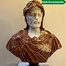 imagem do produto Busto H�rcules VIII em M�rmore 77cm BMP046 For�a e Express�o Cl�ssica