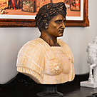 imagem do produto Busto Imperador Romano C�sar em M�rmore Color e Bronze 80cm BMP073 Poder Imperial