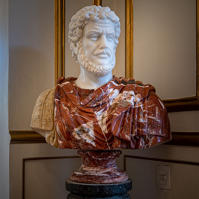 imagem do produto Busto Imperador Romano em M�rmore 70cm BMP027 Escultura Cl�ssica e Imponente