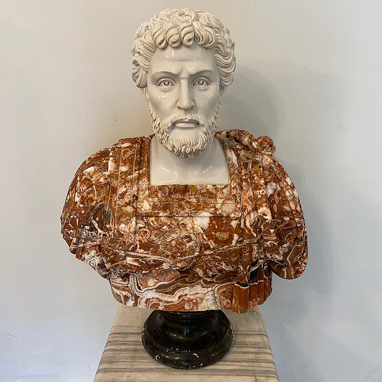 imagem do produto Busto Imperador Romano II em M�rmore 83cm BMP041 Escultura de Prest�gio e Eleg�ncia