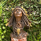imagem do produto Busto Ind�gena em Bronze 60cm BBZ052 Escultura Art�stica Sofisticada