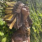 imagem do produto Busto Ind�gena em Bronze 60cm BBZ052 Escultura Art�stica Sofisticada