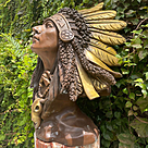 imagem do produto Busto Ind�gena em Bronze 60cm BBZ052 Escultura Art�stica Sofisticada