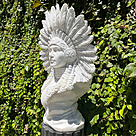 imagem do produto Busto Ind�gena Feminino em M�rmore Branco 70cm IMP050 Beleza e Identidade