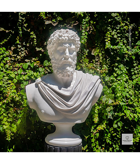 imagem de Busto Marco Aurlio em Mrmore 82cm - BMP058
