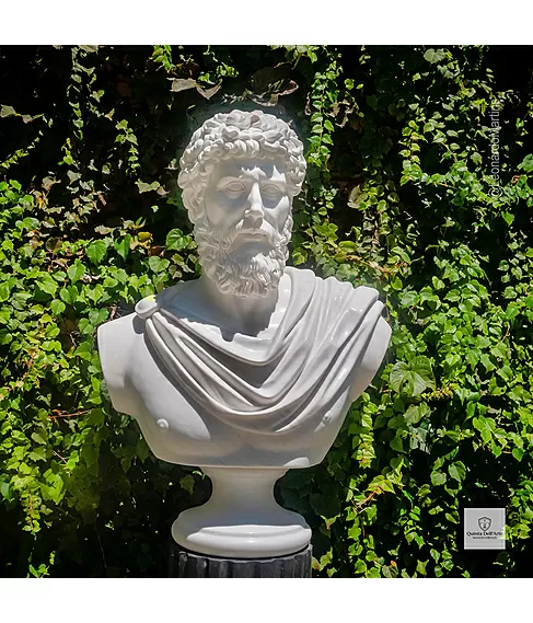imagem de Busto Marco Aurélio em Mármore 82cm - BMP058