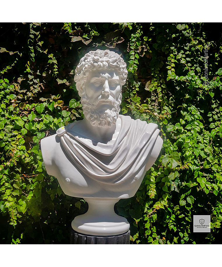 imagem do produto Busto Marco Aur�lio em M�rmore 82cm BMP058 Poder e Sabedoria