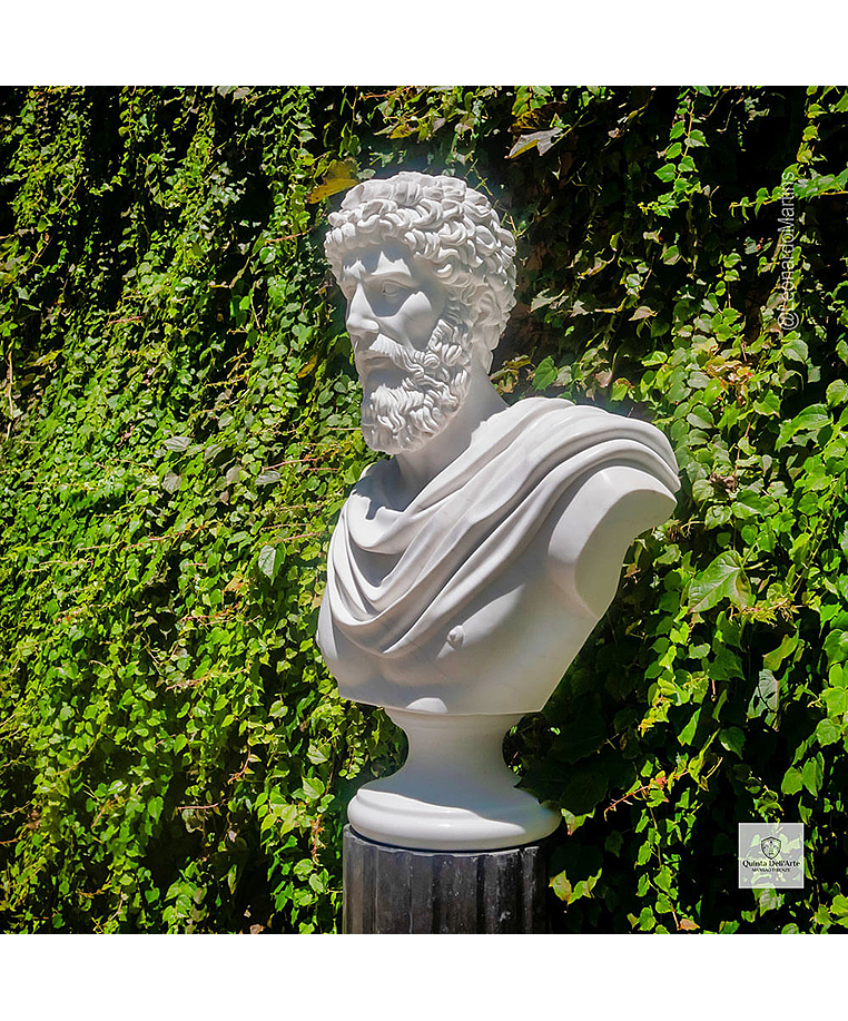 imagem do produto Busto Marco Aur�lio em M�rmore 82cm BMP058 Poder e Sabedoria