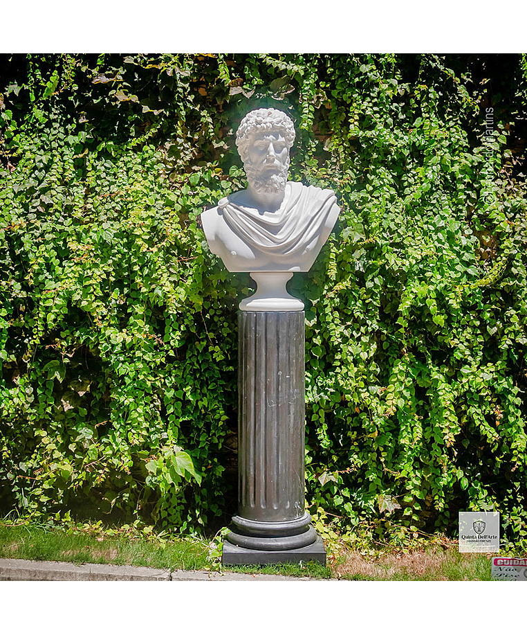 imagem do produto Busto Marco Aur�lio em M�rmore 82cm BMP058 Poder e Sabedoria