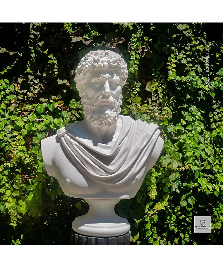 imagem do produto Busto Marco Aur�lio em M�rmore 82cm BMP058 Poder e Sabedoria