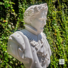 imagem do produto Busto Napole�o Bonaparte com Coroa de Louros em M�rmore Branco 72cm BMP070 Cl�ssica
