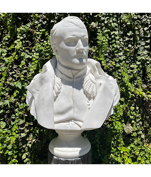 imagem de Busto Napoleo Bonaparte em Mrmore Branco 83cm - BMP056