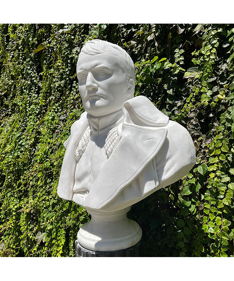 imagem do produto Busto Napole�o Bonaparte em M�rmore Branco 83cm BMP056 Poder e Estrat�gia