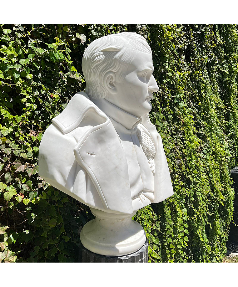 imagem do produto Busto Napole�o Bonaparte em M�rmore Branco 83cm BMP056 Poder e Estrat�gia