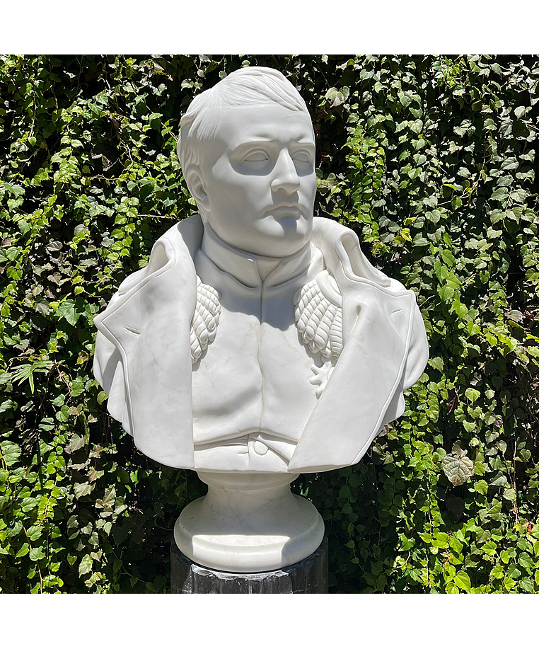 imagem do produto Busto Napole�o Bonaparte em M�rmore Branco 83cm BMP056 Poder e Estrat�gia