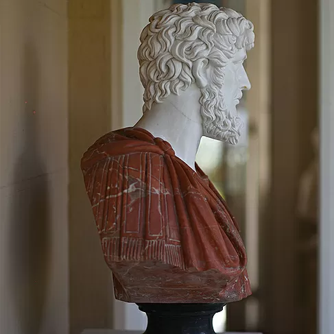 imagem de Busto Romano em Mármore 79cm BMP034 Escultura Clássica e Sofisticada