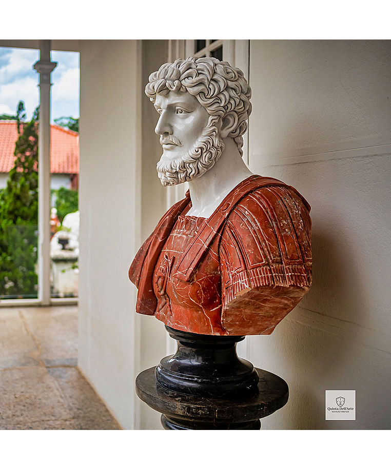 imagem do produto Busto Romano em M�rmore 79cm BMP034 Escultura Cl�ssica e Sofisticada