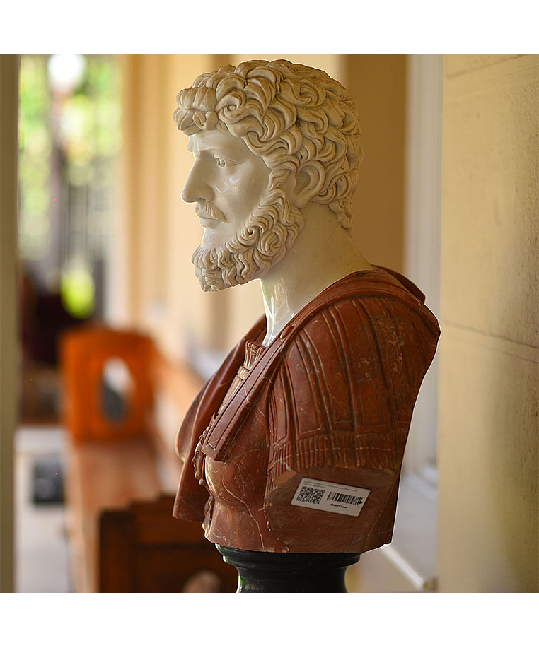 imagem do produto Busto Romano em M�rmore 79cm BMP034 Escultura Cl�ssica e Sofisticada