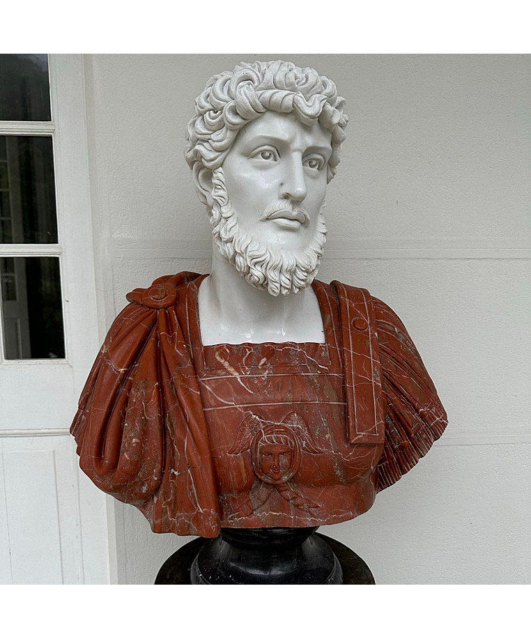 imagem do produto Busto Romano em M�rmore 79cm BMP034 Escultura Cl�ssica e Sofisticada