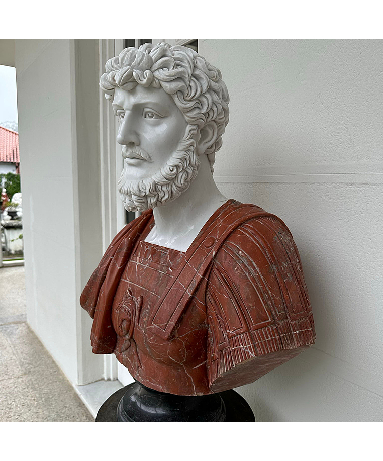 imagem do produto Busto Romano em M�rmore 79cm BMP034 Escultura Cl�ssica e Sofisticada