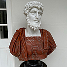 imagem do produto Busto Romano em M�rmore 79cm BMP034 Escultura Cl�ssica e Sofisticada