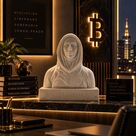 imagem do produto Busto Satoshi Nakamoto 50cm BMP080 Inova��o e Exclusividade